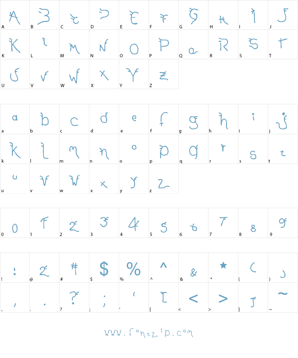 Rooster Font Character